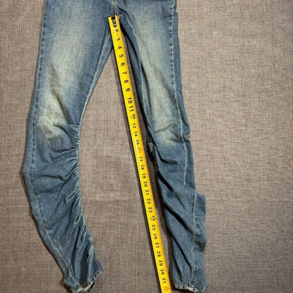 Free People We The Free Daliah Stacked Low Rise Straight Leg Denim Jeans Blue 25 - Picture 16 of 16